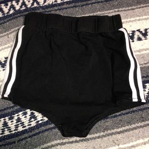 SOLD ON IG black high waist rave shorts